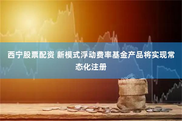 西宁股票配资 新模式浮动费率基金产品将实现常态化注册